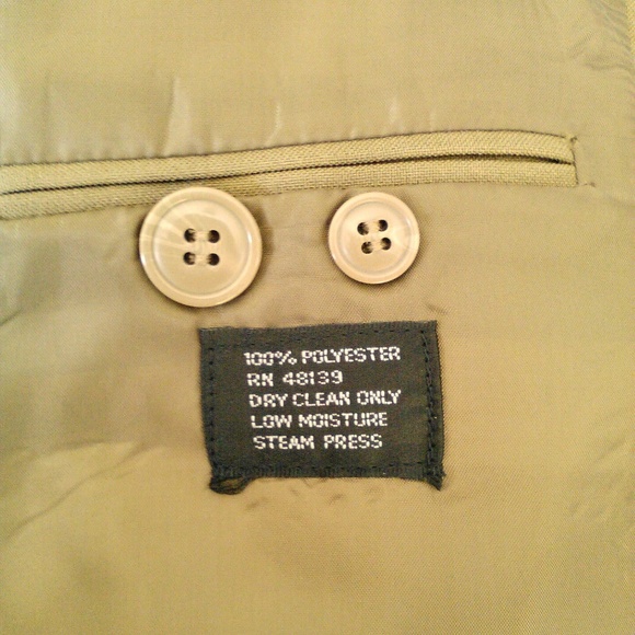 Camel Tan Corduroy Soprano Suit Blazer Peacoat Single-Breasted Sport Jacket Silk - Picture 8 of 8